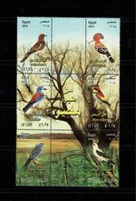 BIRDS OF THE NILE VALLEY AND DELTAS.BLOCK OF SIX STAMPS ( SE-TENANT)  MNH.
