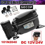 SECOP R134a DC 12V 24V Refrigerator BD1.4F Mini Compressor + 101N2040 Controller