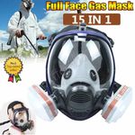 6800 Full Face 15 IN 1 Gas Mask Chemical Vapor Paint Spray Respirator 95% Filter