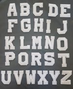 Letters of the Alphabet Iron On Patches sew on Transfers A-Z small WHITE letters