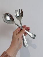 Set of Maxwell & Williams stainless steel salad servers