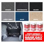 4 WAY STRETCH CAMPERVAN MOTORHOME INTERIOR CARPET LINING WITH TRIMFIX GLUE SPRAY