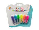 6 Mini Highlighter Scented Fruit Marker Pens ColoursSet School Office Stationery