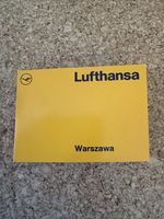 Vintage Lufthansa Warszawa Warsaw City Map Poland Airline Travel Brochure
