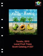 $13.50 Scott Value - 2015 TUVALU Fruit Trees s/s Fruits Pacific CV MNH NH UMM