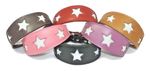 Greyhound Whippet Leather Hound Dog Collar Padded Backing Sparkle Glitter Star 