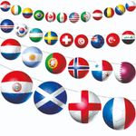 Football Team National Bunting For World Cup 2026, Party Decorations - 48pcs 10M