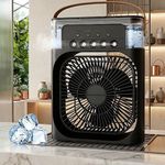 Air Cooler Fan Portable USB Type C Small Personal Fan Cools Humidifies LED