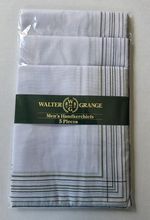 Pack of 5 Mens Large Hankies Handkerchiefs White Plain Cotton Polyester Hanky