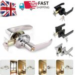 Internal Door Handle Privacy Entry Bathroom Bedroom Door Lever Lock Set W/Keys
