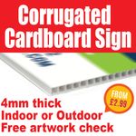 Plastic Cardboard Sign Corrugated board Estate Agent & Driveway Panel signs