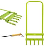 Hollow Tine 5 Spike Hand Lawn Grass Soil Aerator Outdoor Garden & Cleaning Tool