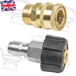 M22-14 14mm to 3/8" Pressure Washer Quick Release Connector Hose Adapter Durable