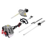 SwitZer Petrol 52CC 5 in 1 Garden Tool, Multi Function Petrol Garden Tool Grey