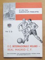 1964 European Cup Final INTER MILAN v REAL MADRID *VG Cond Programme + Insert*