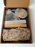 The Mini Smudging Spiritual Crystal Cleansing Kit - White sage, Abalone Shell,