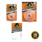 Gorilla Mounting Tape Tabs Clear Strong Adhesive Double Sided Squares, 1.5m 3.8m