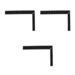 Black Steel Carpenter L Ruler Durable Measuring Tool for Woodworking Precision