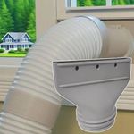 15CM Portable Air Conditioner Exhaust Hose Connector Flat Window Duct Adapter UK