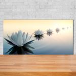 Tulup Kitchen Glass Splashback 140x70 Lotus flowers
