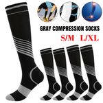 Compression Socks For Men & Women Varicose Veins Anti-Fatigue Flight Running