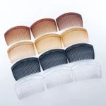 HAIR COMBS HAIR SLIDES 12 PACK OF BLACK CLEAR TORT HAIR COMB PLASTIC