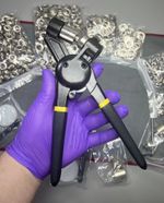 Professional Grommet Punch Kit 5/8/10mm Handheld Press Eyelet Pliers Hole Tool