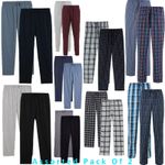 2 Pack M&S Mens Pyjama Bottoms Check Brushed Fleece Cotton Flannel Trousers PJ