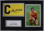 Kenny Hibbitt Signed Captains Armband A4 photo display Wolves Football COA AFTAL
