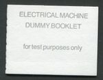 GB QE2 Royal Mail Electrical Machine Dummy Stamp Booklet - Complete (R327)