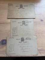WWI 1916/17 Field Service Postcards to Mrs H Valentine, Brentwood Essex x3