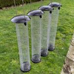Large Hanging Bird Nut Peanut Feeder for Garden Song Wild Birds - Pack of 4