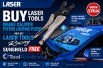 Laser Tools Brake Piston Locking Tool Motorcycle + FREE LASER RACING SUNSHIELD