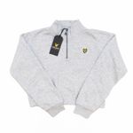 LYLE & SCOTT Sweatshirt Girls ½ Zip Top Grey Kids Teens Cropped Half Zip Gift