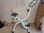 Ultrasport Exercise Bike Light Blue and White