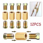 4 Set Brake Line Repair Female Male Union Inverted Tube Fittings For 3/16" Pipe