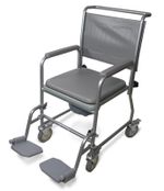 Mobile Commode Wheeled Aid Detachable Arms Powder Coated