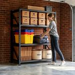 Heavy Duty Metal Racking Adjustable Garage Shelving Unit  4 Tier Storage Racking
