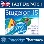 Stugeron 15mg Travel Sickness Tablets 15 Pack Cinnarizine Motion Nausea Relief