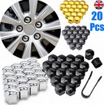 17mm/19mm/21mm 20Pcs Alloy Wheel Nut Bolt Covers Caps Universal Set For Any Car