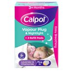 Calpol Vapour Plug In Nightlight & 3 Refill Pads 4 Piece Set, Kn30929