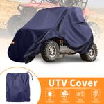2 Seaters UTV Cover Side by Side Cover for Polaris RZR Turbo R Navy Blue