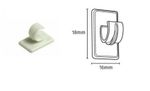 WHITE SELF ADHESIVE WALL MOUNT CENTRE SUPPORT HOOKS FOR NET CURTAIN ROD