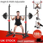 Squat Racks Barbell Rack Stand Adjustable Olympic Weight Bench Press Gym Workout