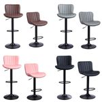 Set of 2 Barstools Swivel Gas Lift Pub Chair Kitchen Island Counter Bar Stools