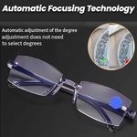 Kloiadka Auto Focus Glasses,Kloiadka Glasses,Half Frame Anti Blue Light Reading