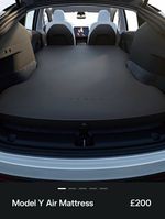 Tesla Model Y Camping Air Mattress Air Pad Black with 12V Pump & Carry Bag