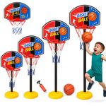 2in1 Kids Basketball Hoop Stand Adjustable Height 52-115 cm Sports Activity Set