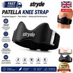 Stryde Precision Strap Knee Brace Silicone Pad Adjustable Breathable Sport UK