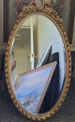 Vtg Most Demanding BOW Gold MIRROR Wood  RARE FIND 1970